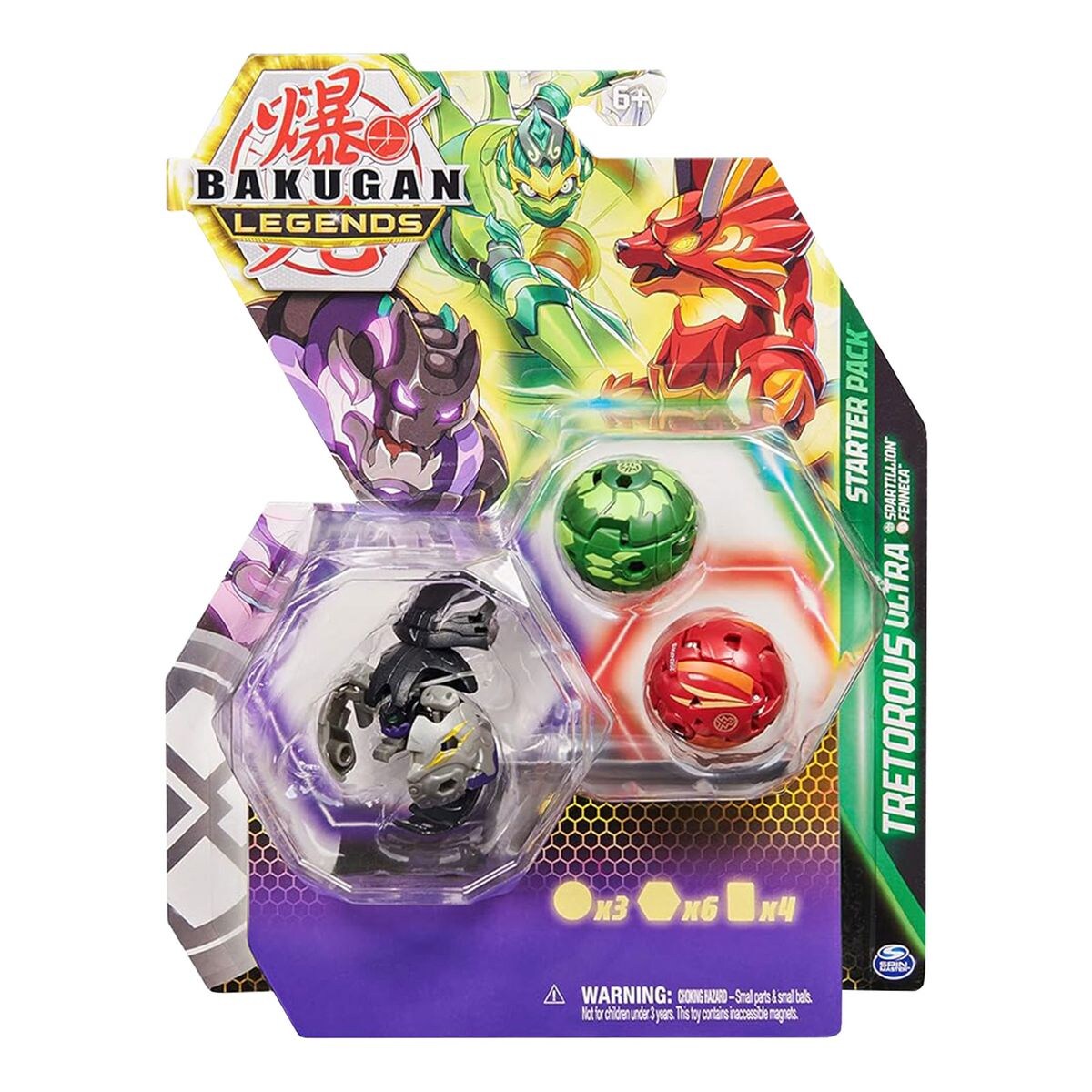 6066092 (20140524) - Bakugan Legends - Starter Pack, Tretorous Ultra, Spatillion & Fenneca