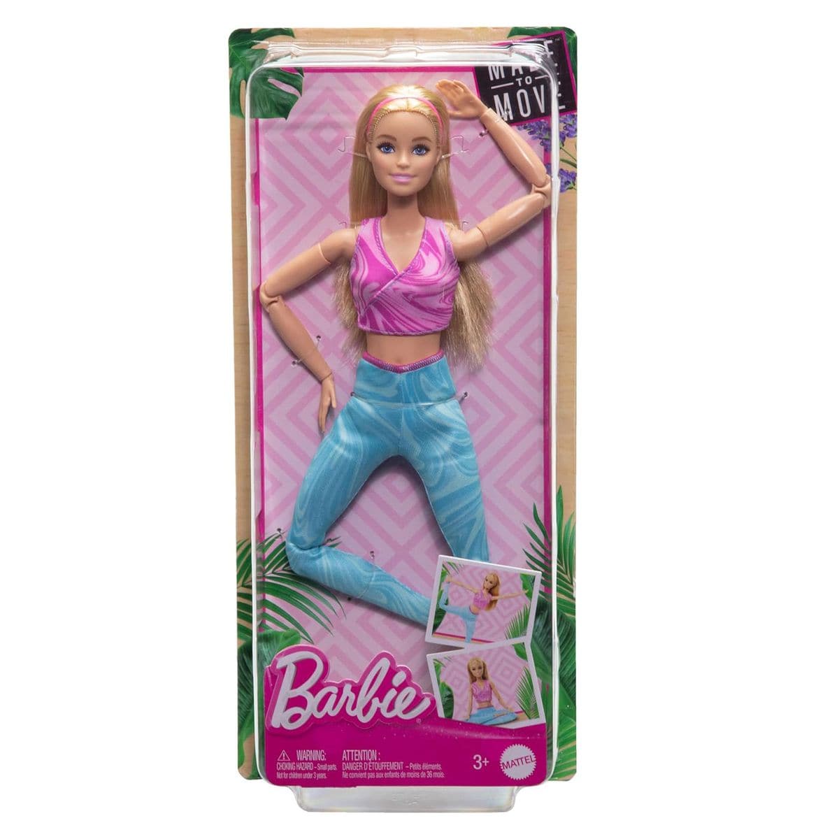 Mattel HRH27 - Barbie - Made to Move - Yoga Puppe 
