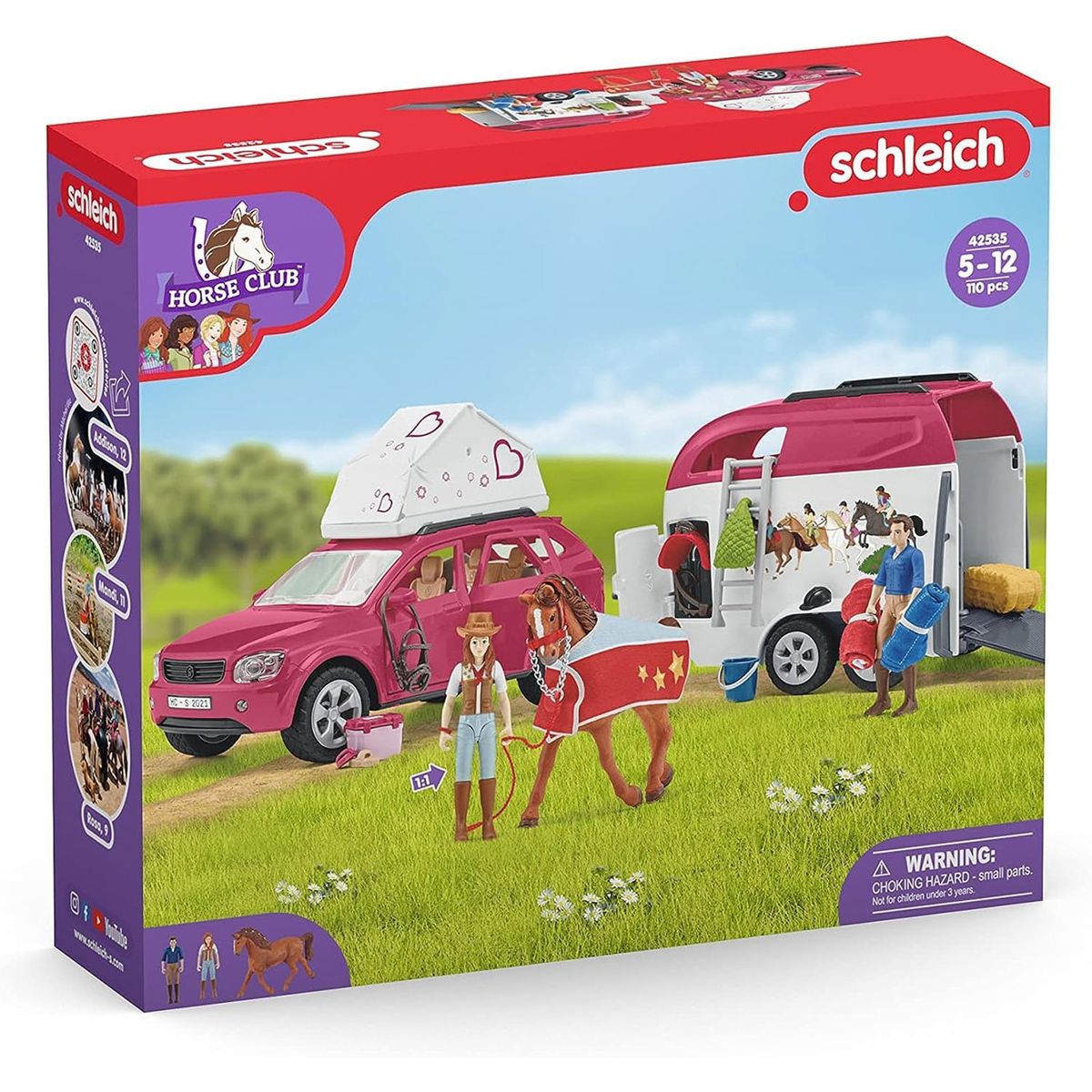 Schleich 42535 - Horse Club - Abenteuer mit Auto und Pferdeanh&auml;nger 
