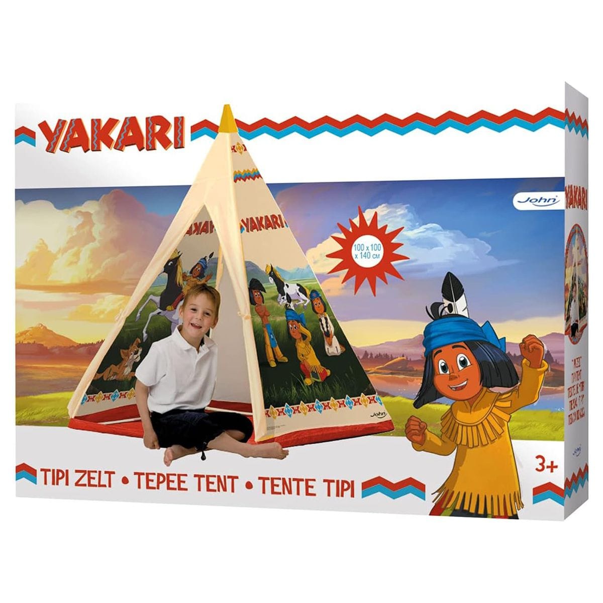 John 78607 - Yakari - Tipi Zelt, 100 x 100 x 140 cm 