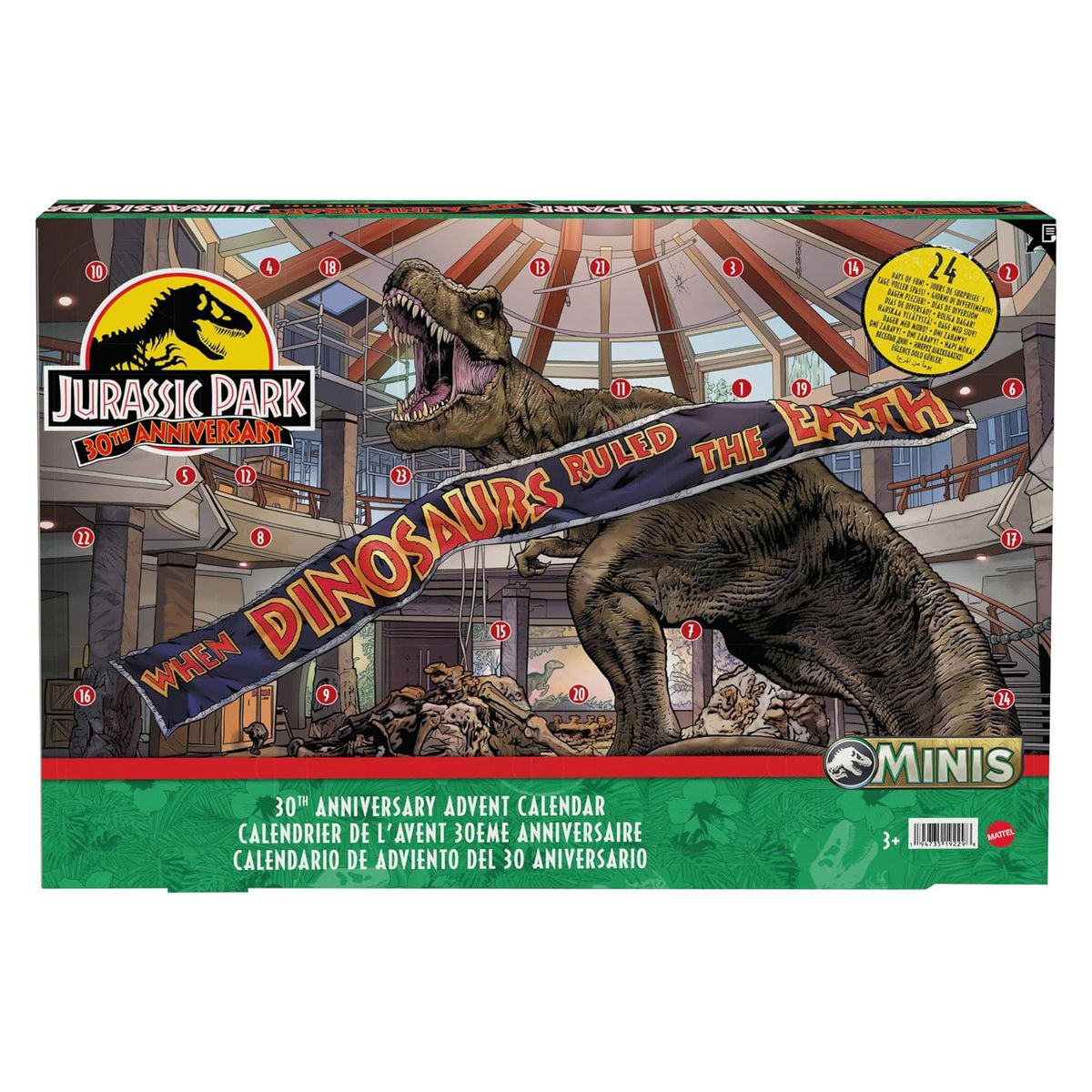 Mattel HTK45 - Jurassic World - Adventskalender, 30. Jubil&auml;um 