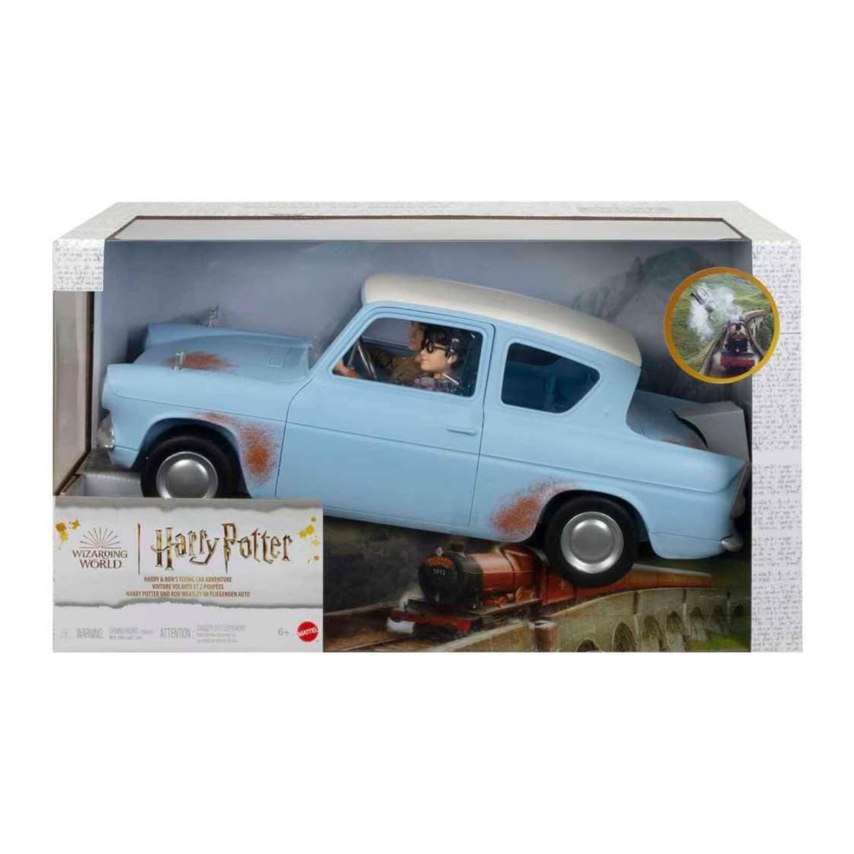 Mattel HHX03 - Wizarding World - Harry Potter - Harry Potter und Ron Weasley im fliegenden Auto 