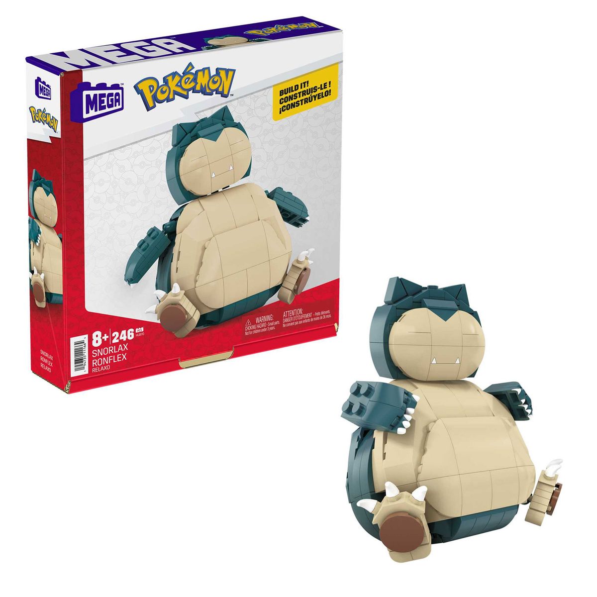 Mattel HLB70 - Mega - Pok&eacute;mon - Relaxo Bauset mit 246 Teile 