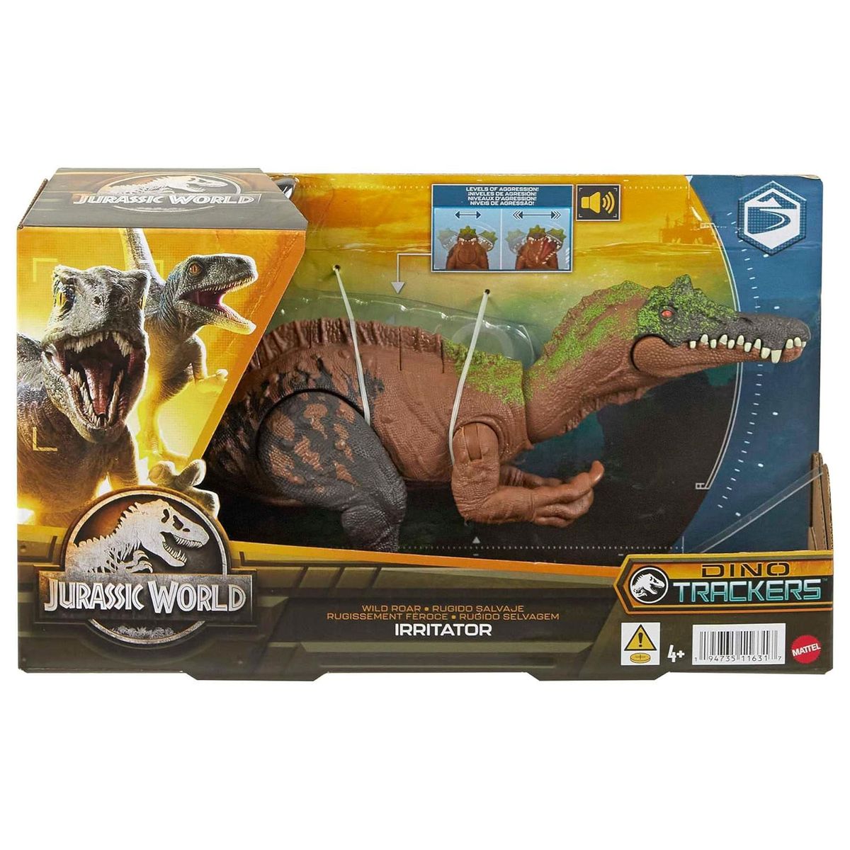 Mattel HLP22-1 - Jurassic World - Dino Trackers - Spielfigur mit Sound, Irritator 