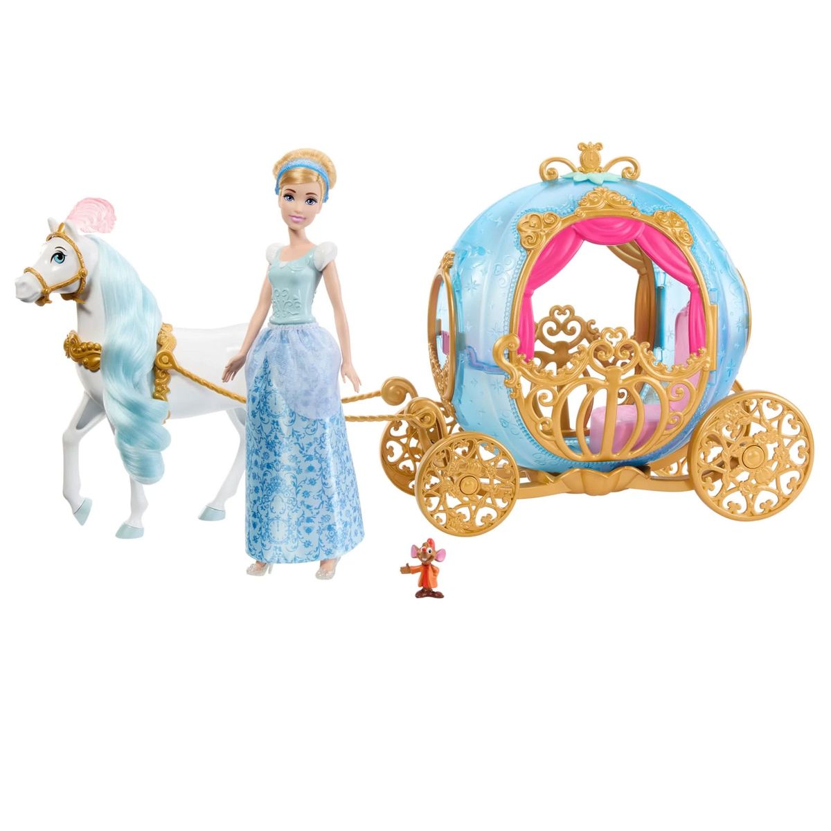 Mattel HLX35 - Disney Princess - Cinderellas magische Kutsche 