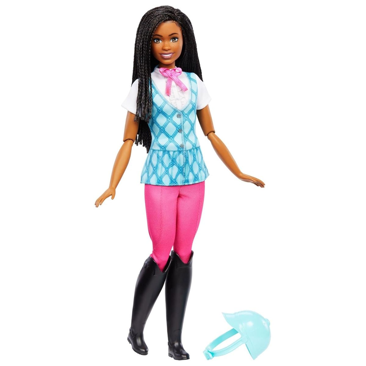 Mattel HXJ39 - Barbie - Das geheimnisvolle Pferdeabenteuer - Reiterin Brooklyn mit Reitkleidung und Zubeh&ouml;r 