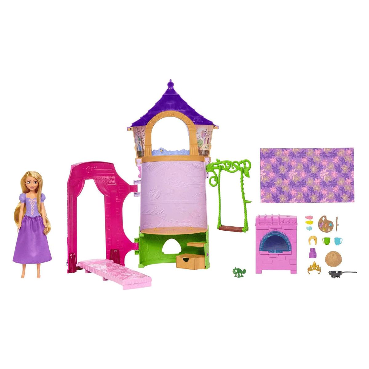 Mattel HMV99 - Disney Princess - Rapunzels Turm mit Puppe und Zubeh&ouml;r 