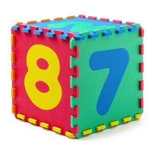 Hausmann 20001577 - Toy Toy Toy - Schaumstoff Puzzle-Spielmatte mit Zahlen (10 Teile) 