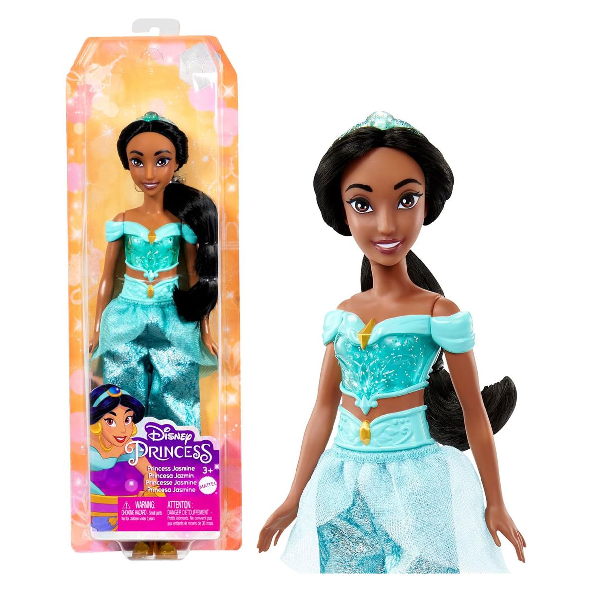Mattel HLW12 - Disney Prinzess - Jasmin-Puppe &ndash; Magische Abenteuer erwarten dich! 