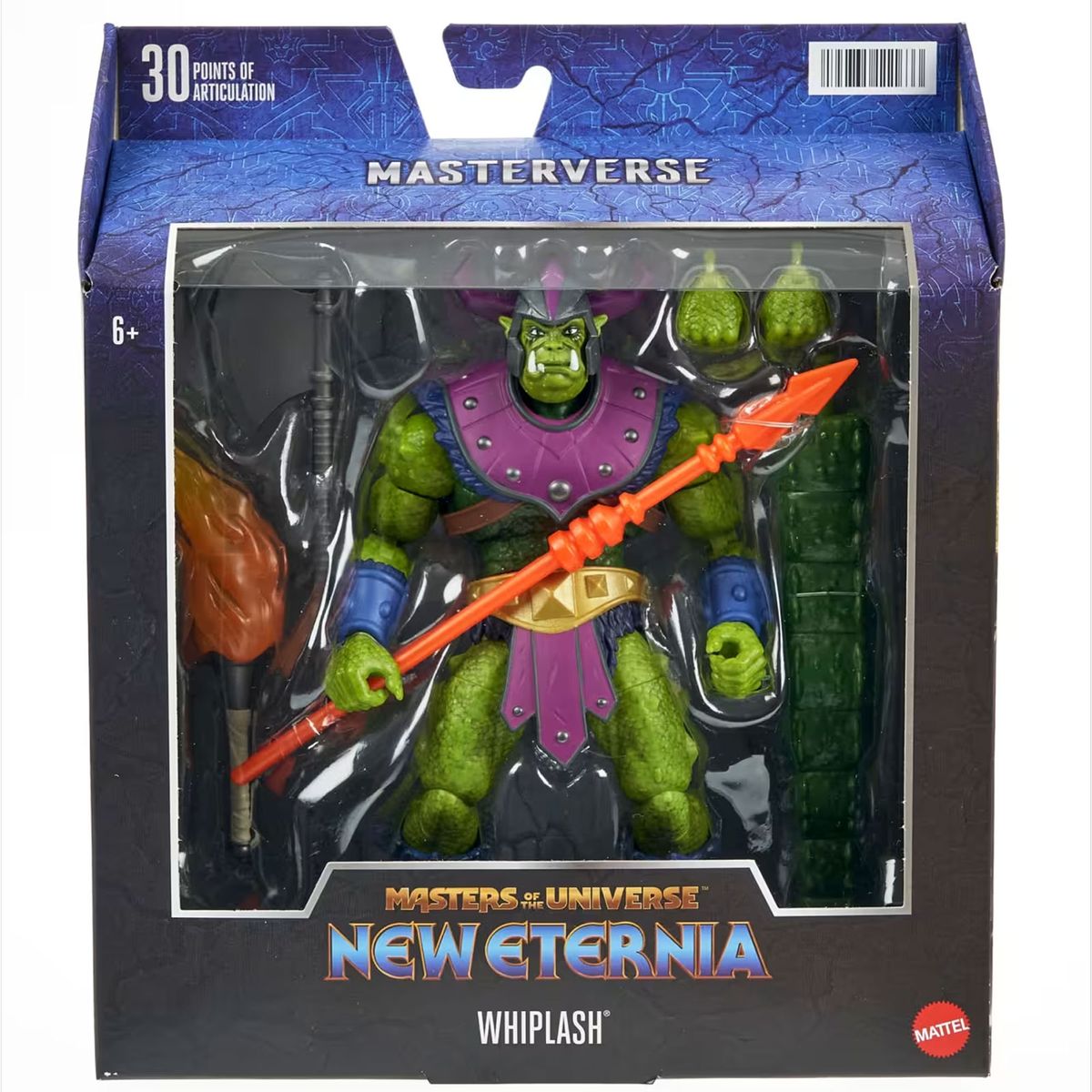Mattel HLB68 - Masters of the Universe - New Eternia - Whiplash Actionfigur, 20 cm 