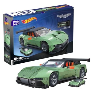 Mattel HMY97 - Hot Wheels - MEGA - Aston Martin Vulcan, 1:18 mit 986 Teilen 