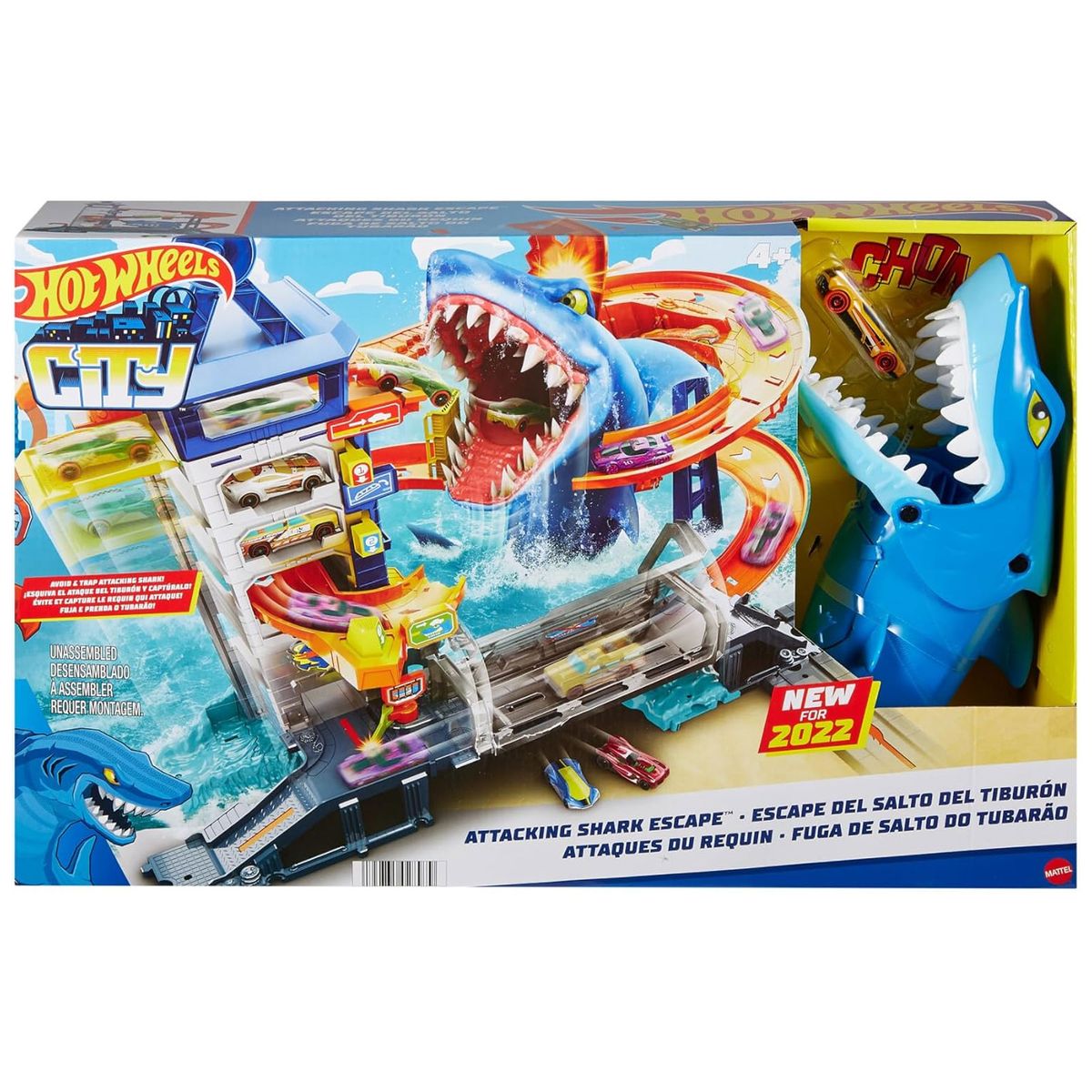Mattel HMF86 - Hot Wheels - City Shark Escape Spielset 