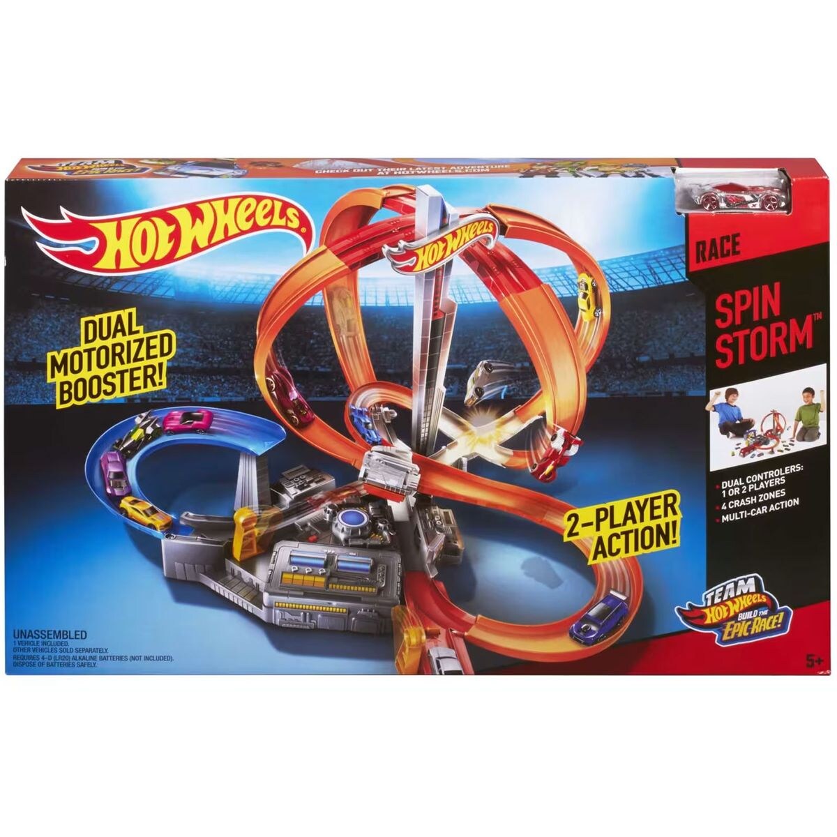 CDL45 - Hot Wheels - Trackset Mega-Crash Superbahn – Adrenalin pur! (1 Fahrzeug enthalten)