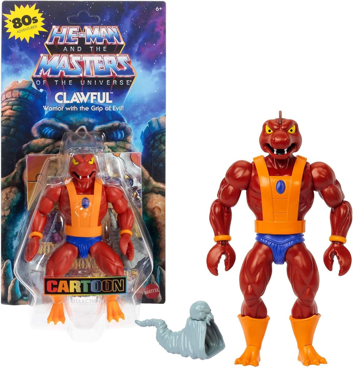 Mattel HYD39 - Masters of the Universe - Clawful Actionfigur mit 16 beweglichen Gelenken, ca. 14 cm 