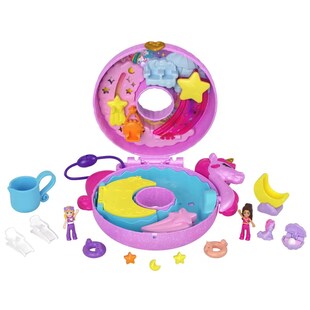 Mattel HKV34 - Polly Pocket - Sparkle Cove Adventure – Magischer Einhornspaß für unterwegs! 
