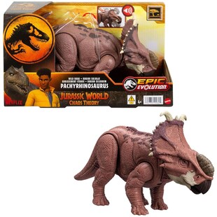 Mattel HTK72 - Jurassic World - Wild Roar - Pachyrhinosaurus, mit Sound 
