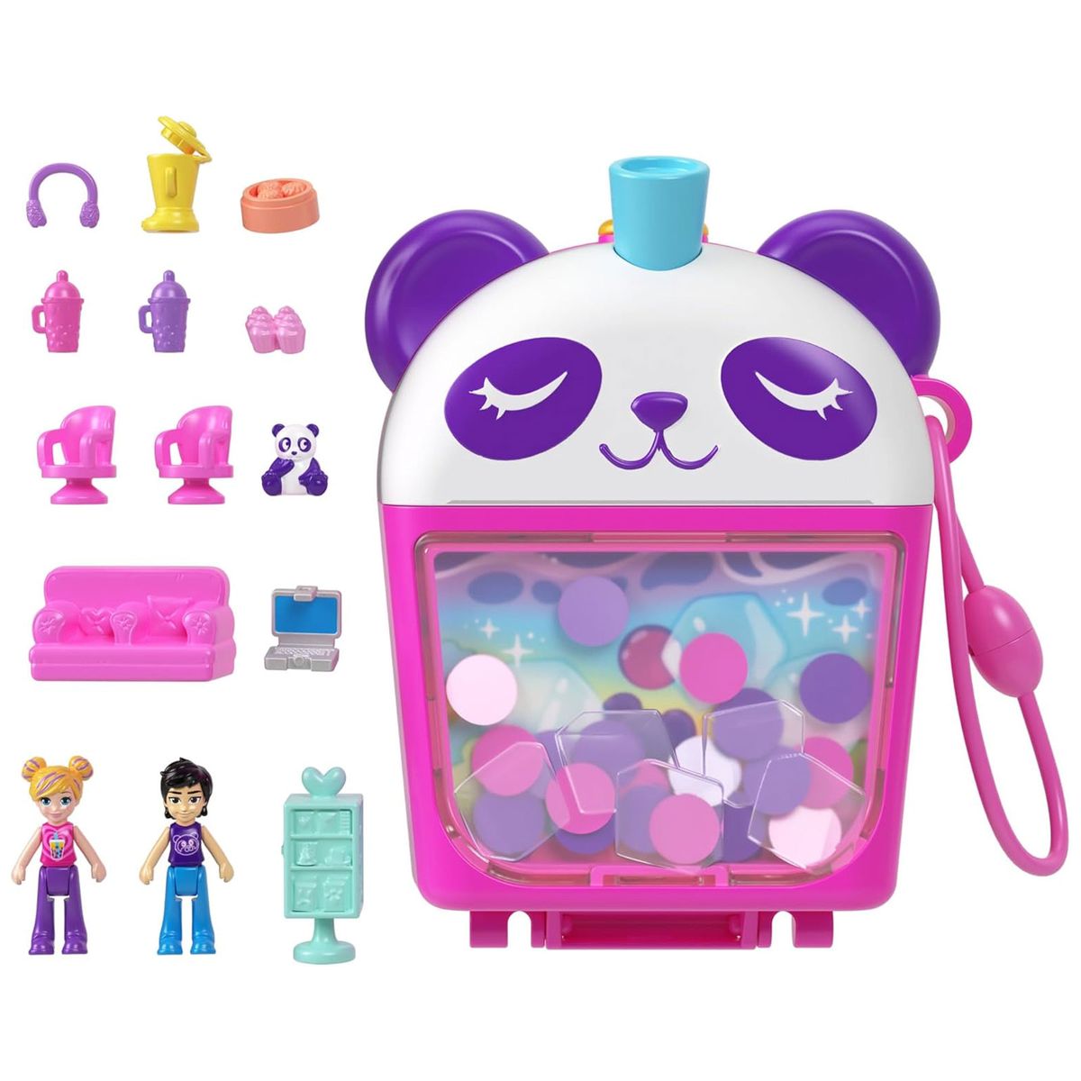 Mattel HWN95 - Polly Pocket - Bubble Tea-Panda Schatulle 