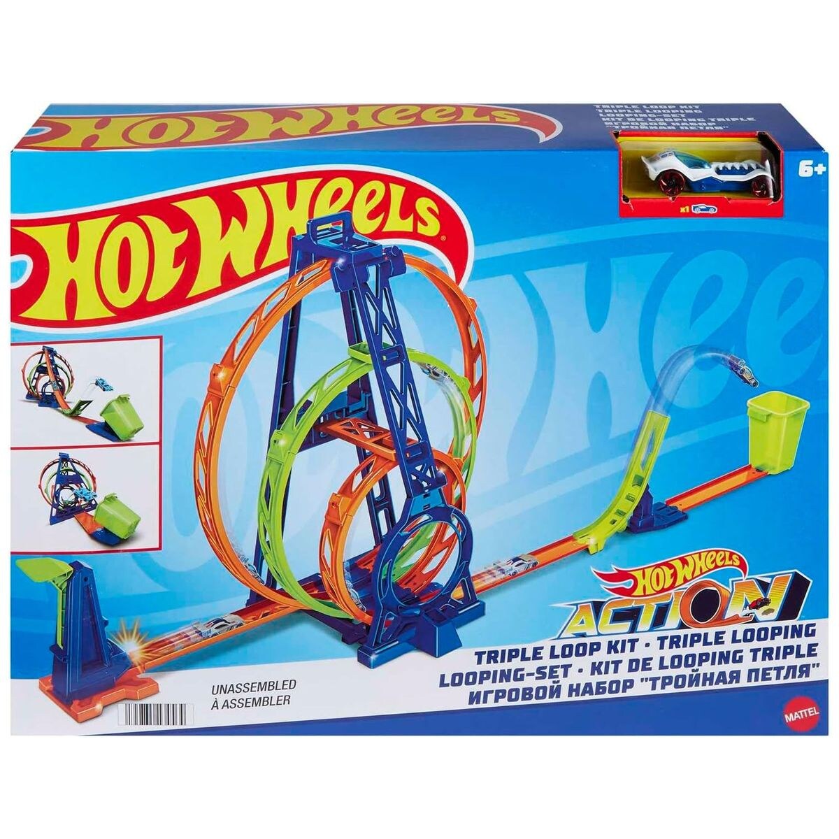 HMX38 - Hot Wheels - Tripple Looping-Set inkl. 1 Fahrzeug
