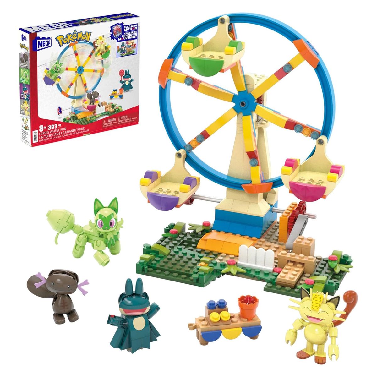 Mattel HXF80 - MEGA - Pok&eacute;mon - Spa&szlig; auf dem Riesenrad, 393 Teile 