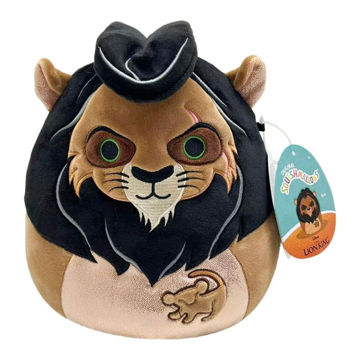 Jazwares SQDI00550 - Disney Der K&ouml;nig der L&ouml;wen - Squishmallows - Pl&uuml;schfigur, 20 cm, Scar 