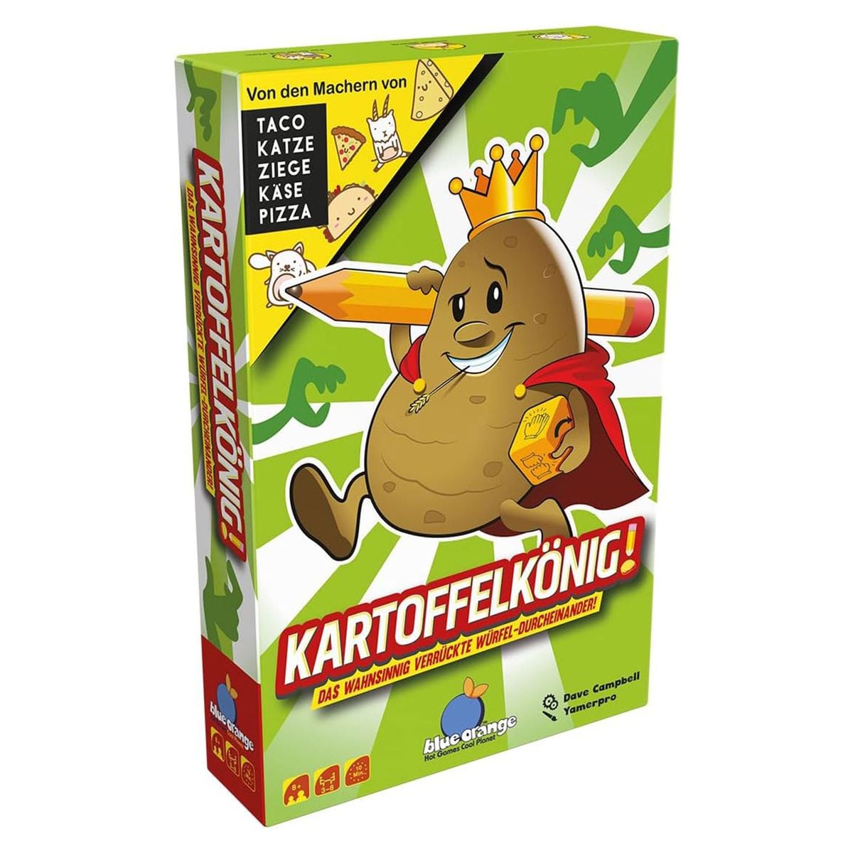 Asmodee BLOD0108 - Blue Orange - W&uuml;rfelspiel, Partyspiel, Kartoffelk&ouml;nig! 