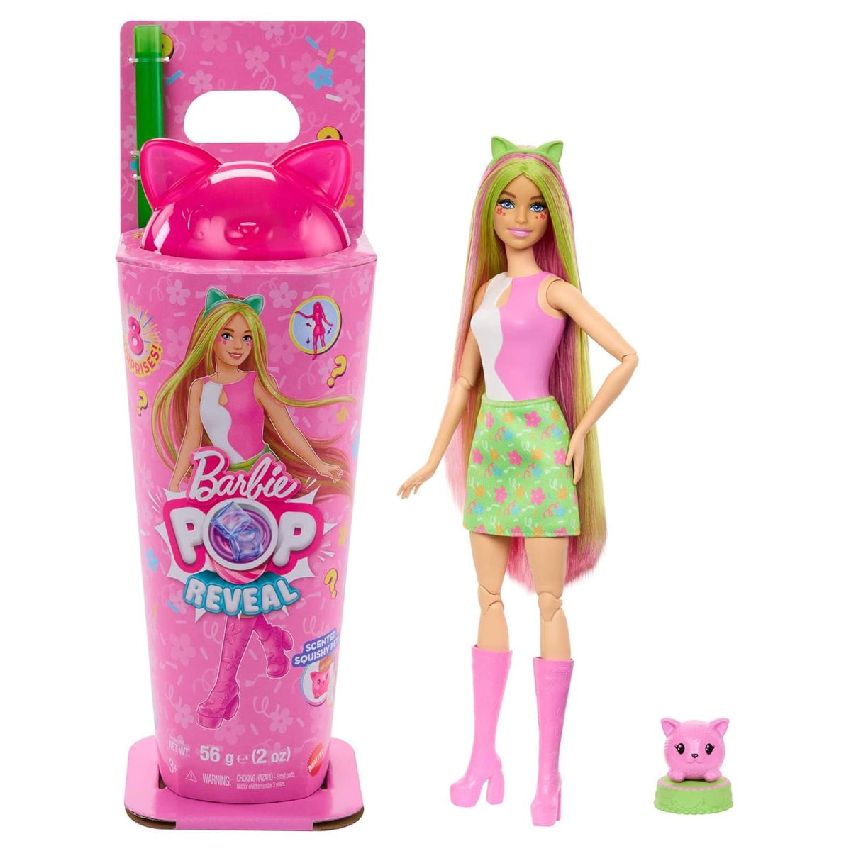 Mattel JCN88 - Barbie - Pop Reveal - Duftende Puppe mit 8 &Uuml;berraschungen und Farbwechsel 
