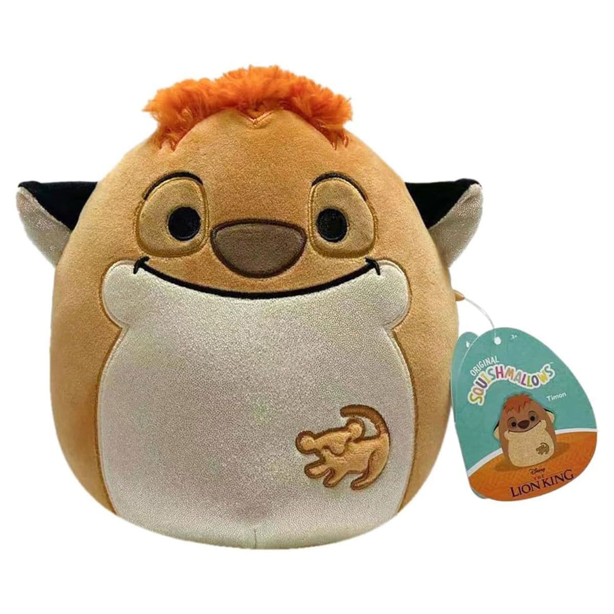 Jazwares SQDI00551 - Disney Der K&ouml;nig der L&ouml;wen - Squishmallows - Timon Pl&uuml;schfigur, 20 cm 