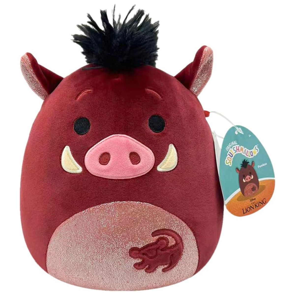 Jazwares SQDI00552 - Disney Der K&ouml;nig der L&ouml;wen - Squishmallows - Pumbaa Pl&uuml;schfigur, 20 cm 