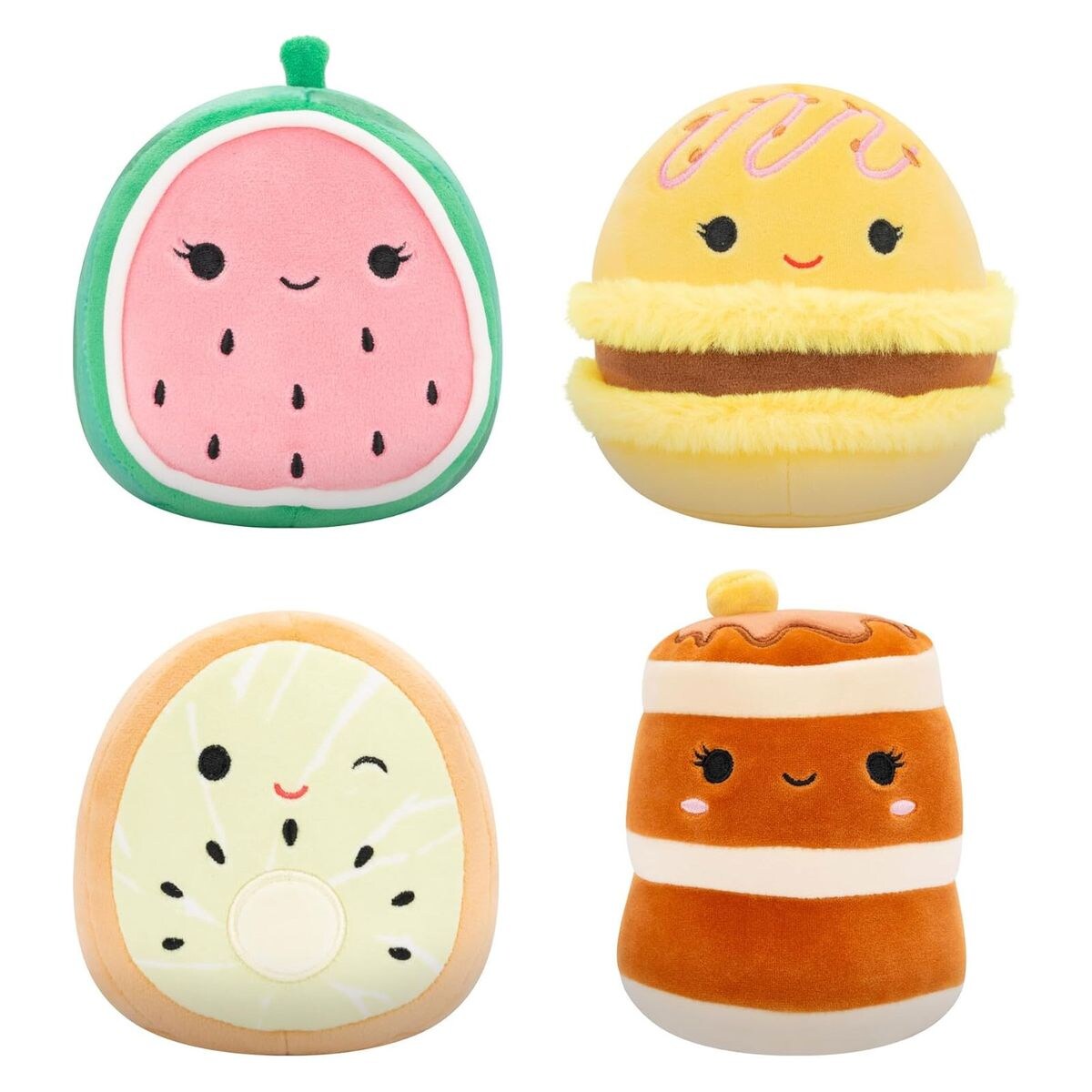 SQCR06866 - Squishmallows - Food Squad, Plüschfigur, je 12,5 cm, 4er Pack