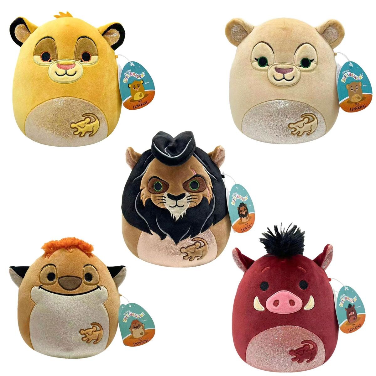 416738 - Jazwares - Disney - Der König der Löwen - Squishmallows - Kuscheltier-Set mit 5 Charakteren