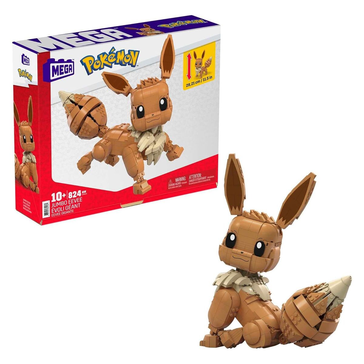 GMD34 - Mega - Pokémon - Jumbo Evoli, ca. 30 cm, Bauset
