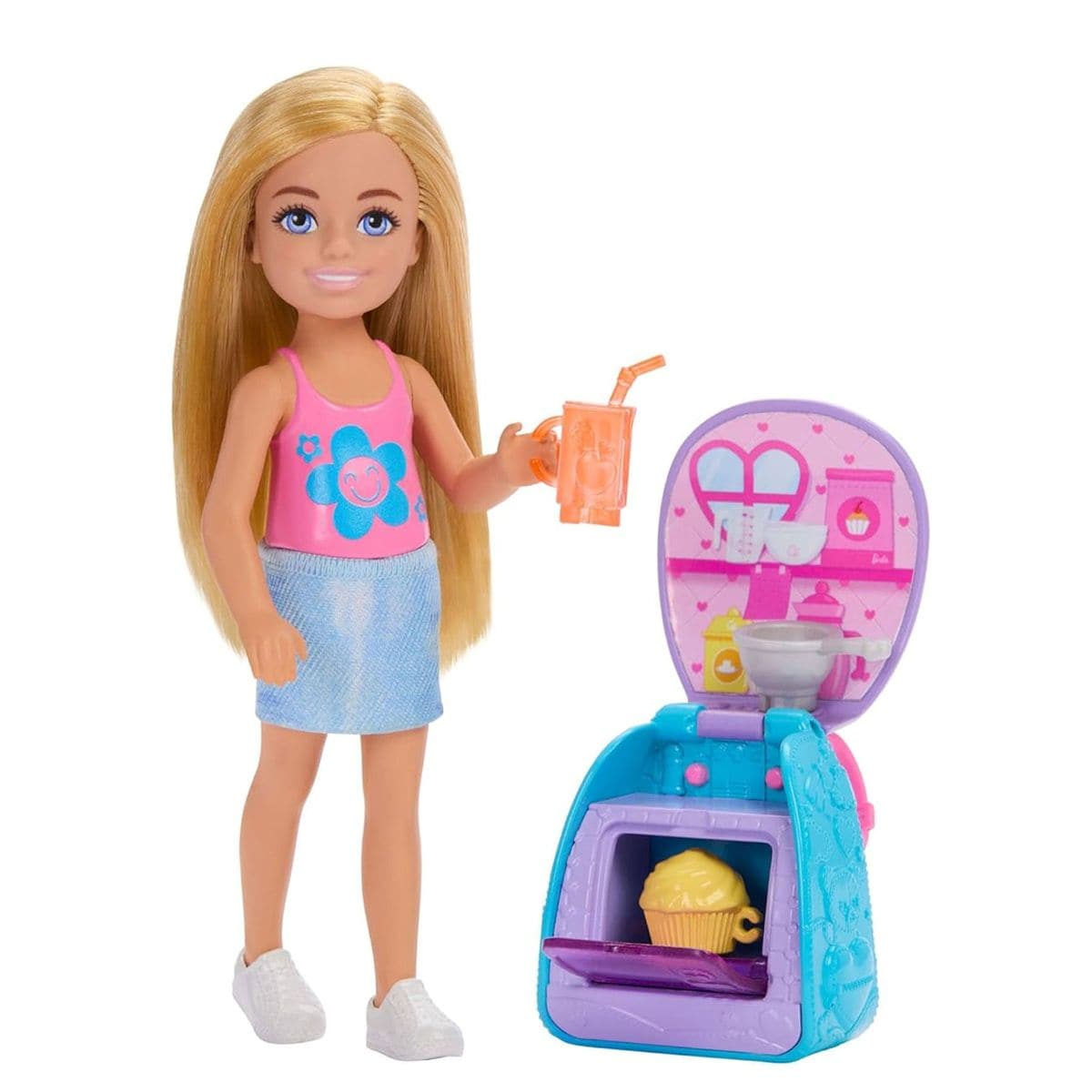 Mattel JBF46 - Barbie - Family & Friends - Club Chelsea - Puppe mit Backrucksack, 15 cm 