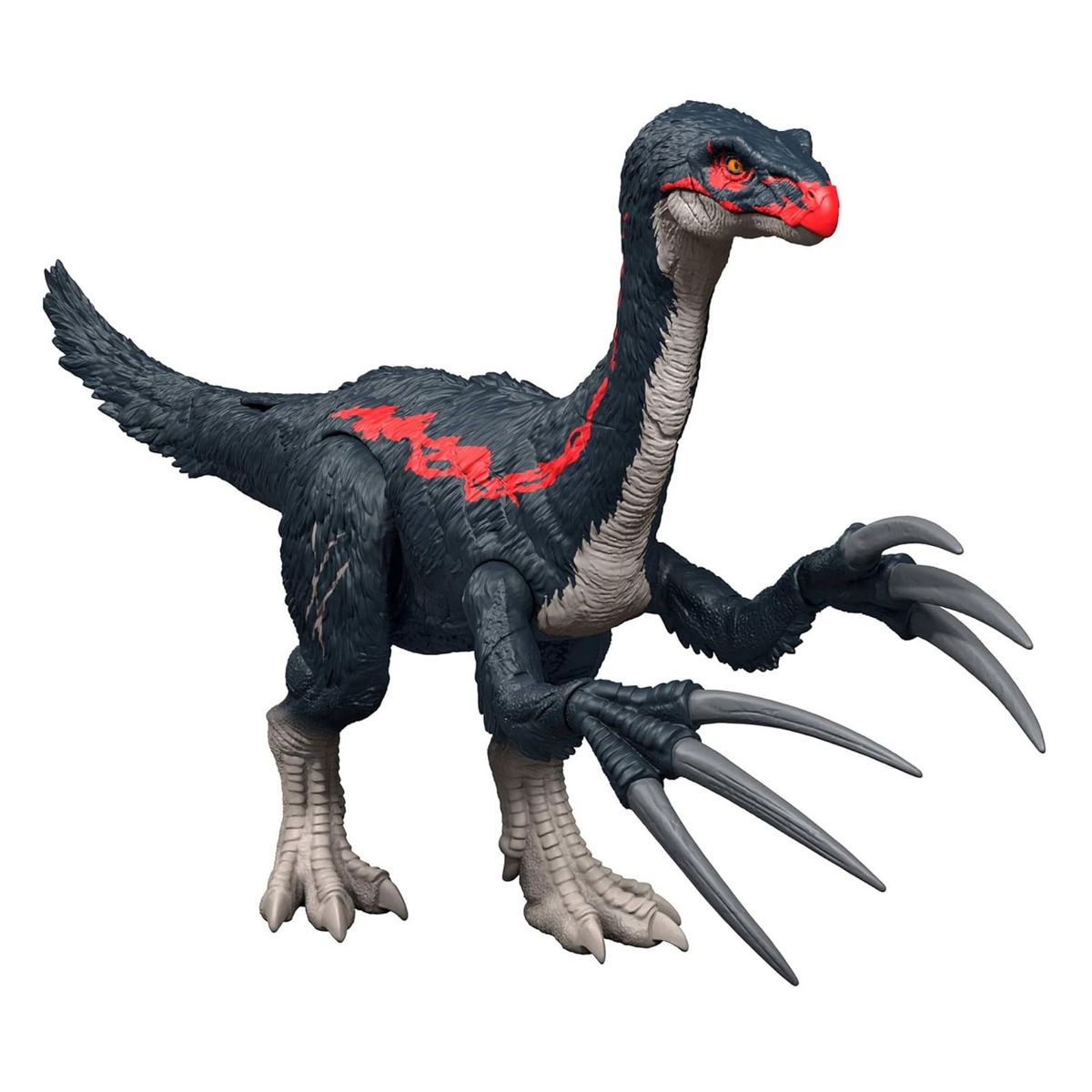 Mattel JCG17 - Jurassic World - Chaos Theory - Therizinosaurus, Dinosaurier Actionfigur mit Sound 