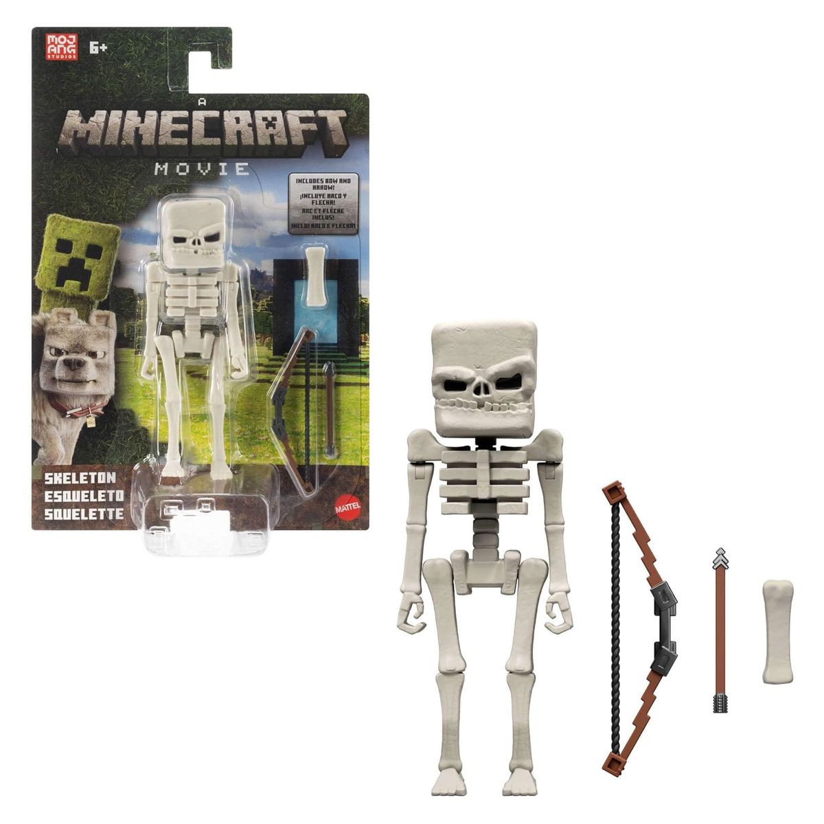 Mattel JFR60 - Minecraft - Movie - Actionfigur- und Zubeh&ouml;rset, Skelett 10 cm 