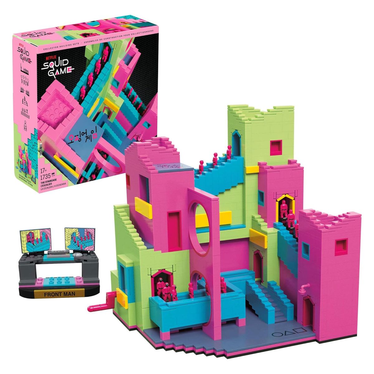 Mattel HYL45 - Squid Game - Treppenhaus Bauset, 1735 Teile 
