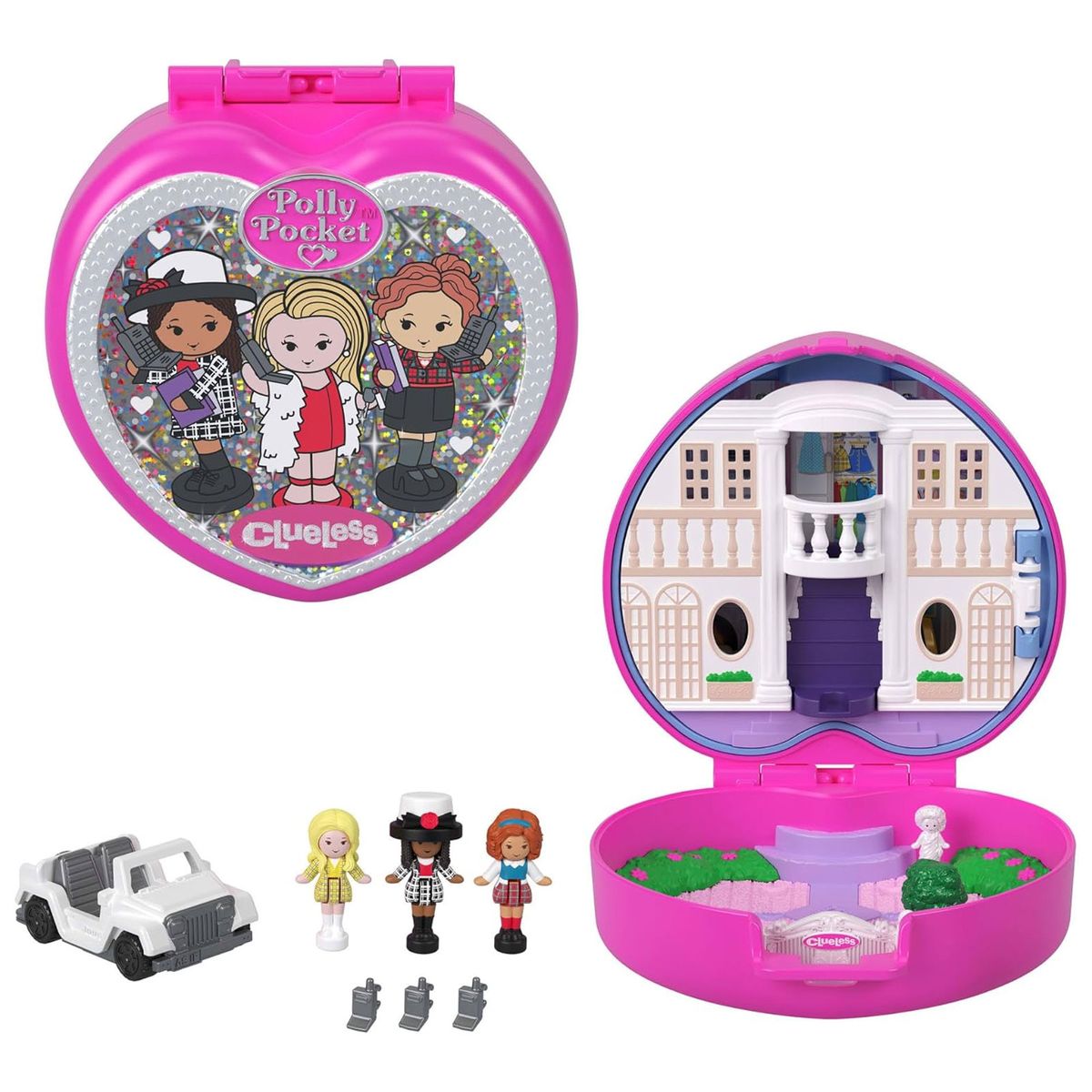 Mattel JCC21 - Polly Pocket - Clueless Sammler-Schatulle mit Minipuppen & Zubeh&ouml;r 