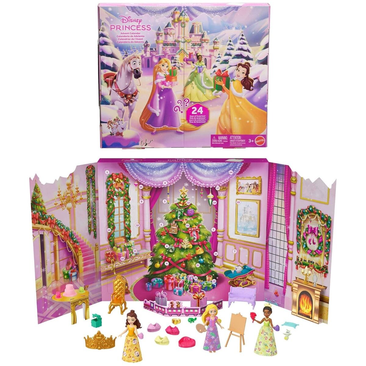 Mattel JFG79 - Disney Princess - Adventskalender - Puppen mit Zubehör