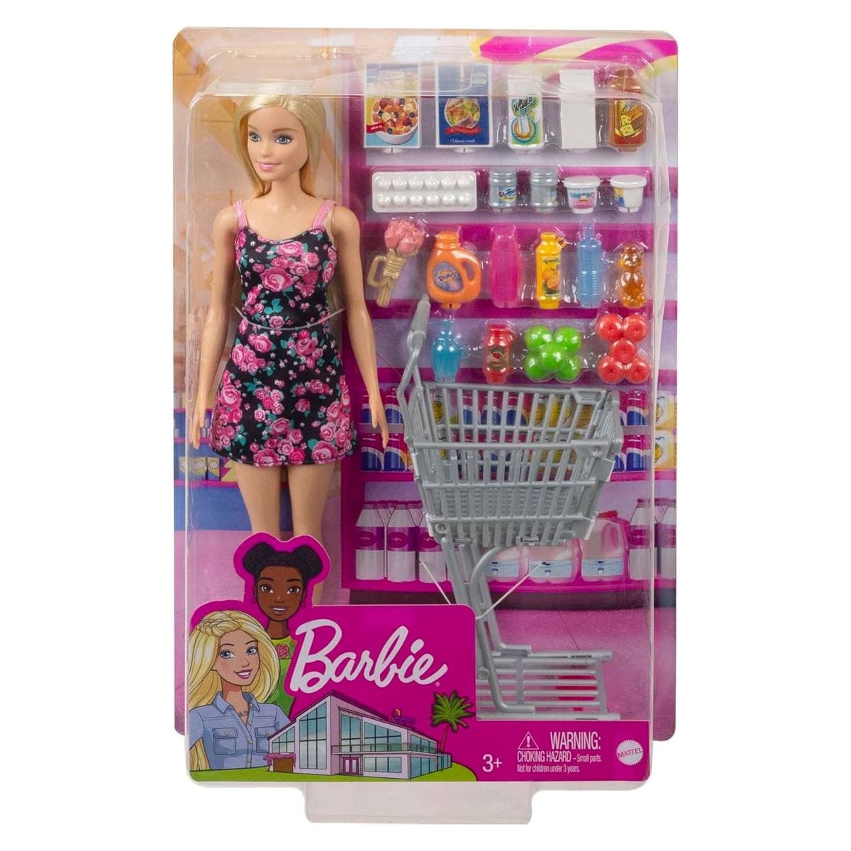 Mattel GTK94 - Barbie - Puppe mit Einkaufswagen und Zubeh&ouml;r zum Einkaufen 