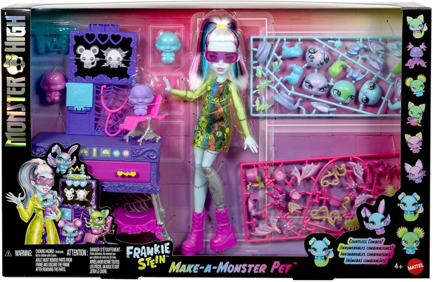 Mattel JBF18 - Monster High - Make-A-Monster Pet - Spielset, Frankie-Stein-Puppe und Zubeh&ouml;rteile, Wissenschaft-Labor 