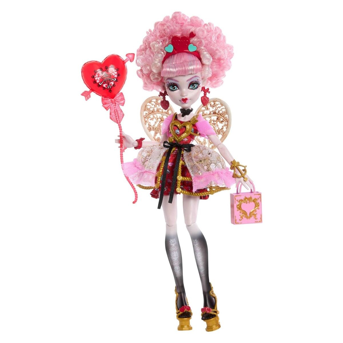 JBG77 - Monster High - Scary Sweet Birthday - Cupid Asteria Puppe – 1600er Geburtstag, Party-Outfit