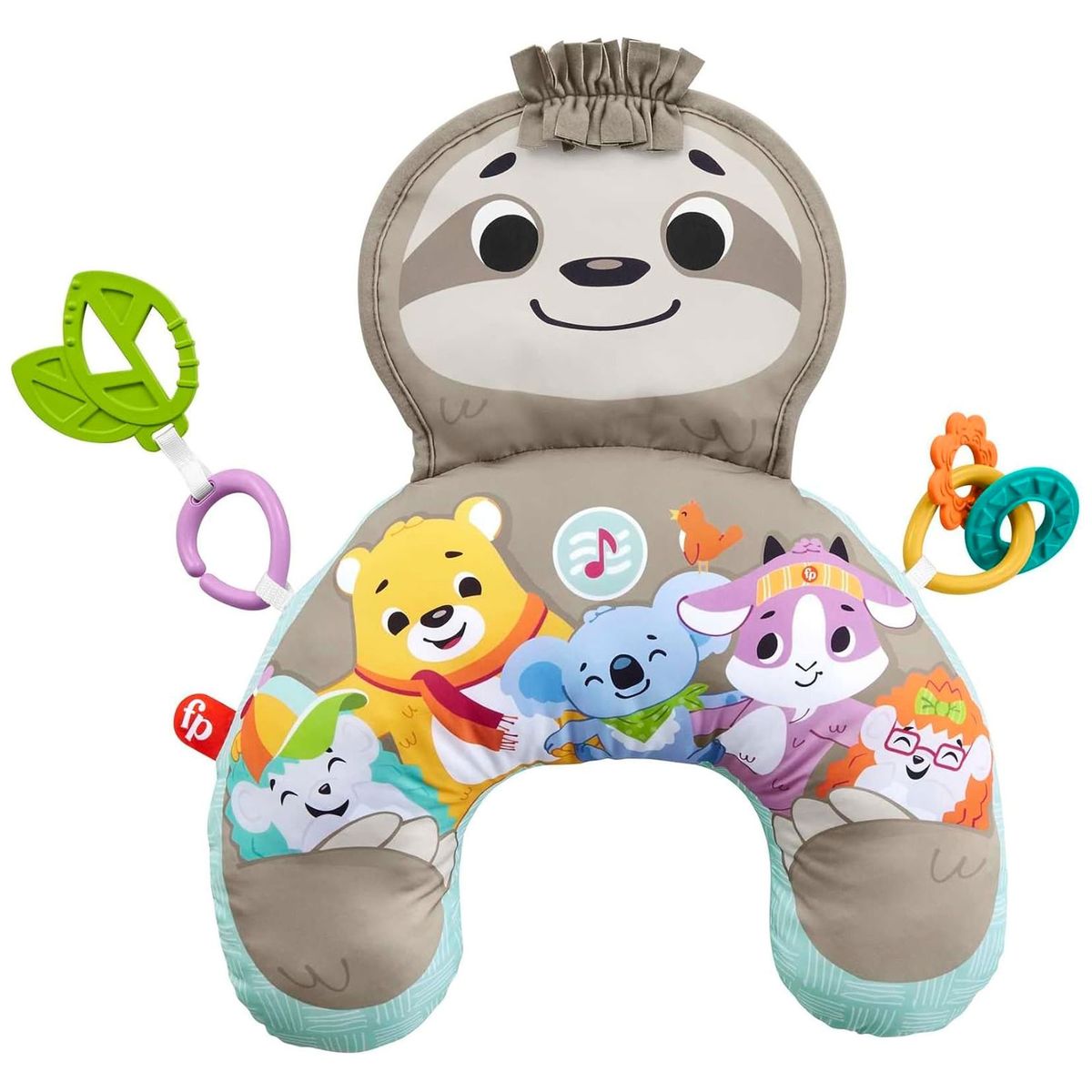 Mattel GRR01 - Fisher-Price - Faultier Spielkissen mit Vibration und Sound 