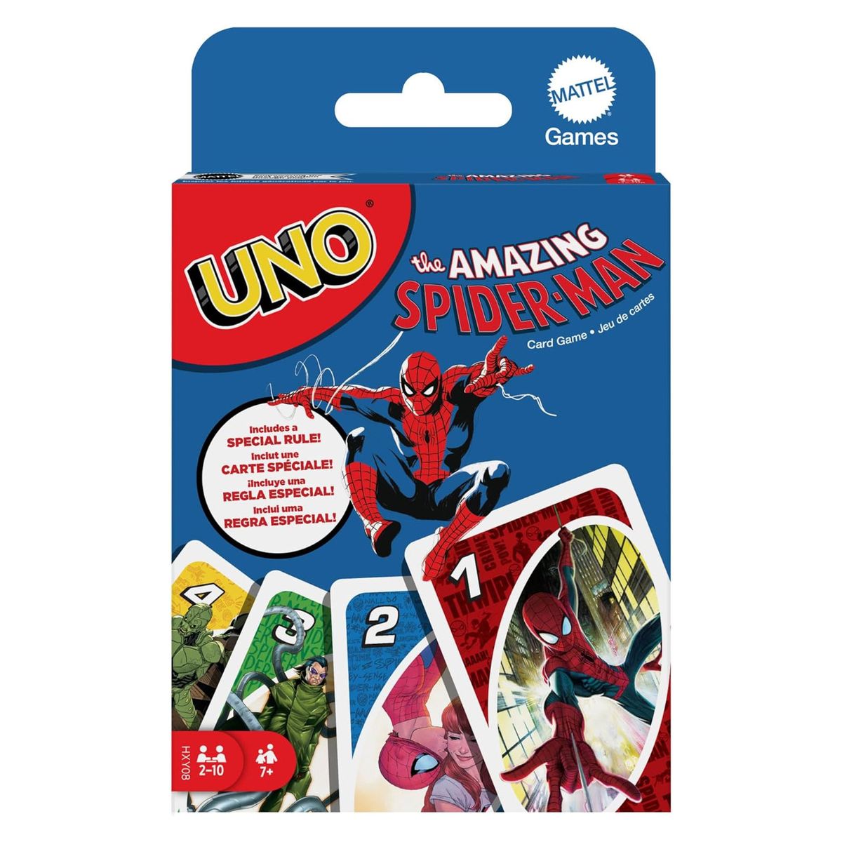 Mattel HXY08-1 - Mattel Games - UNO - The Amazing Spider-Man, Kartenspiel 