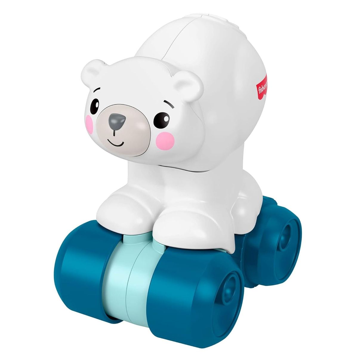 Mattel JDL63 - Fisher-Price - Krabbelspa&szlig; Eisb&auml;r zum Hinterherkrabbeln &ndash; Aktivit&auml;tsfahrzeug 