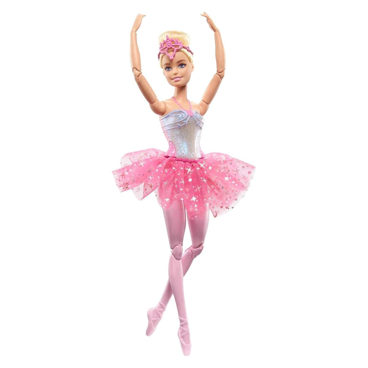 Mattel HLC25 - Barbie - Dreamtopia - Ballerina Puppe &ndash; Tanzpuppe mit Lichteffekten, rosa Tutu & Diadem 