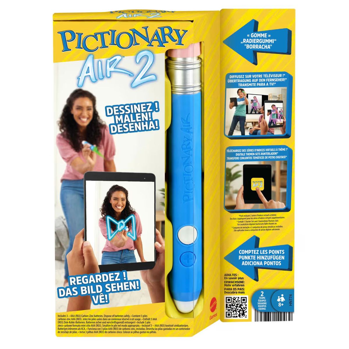 Mattel HNT74 - Mattel Games - Pictionary Air 2 - interaktives Zeichenspiel 