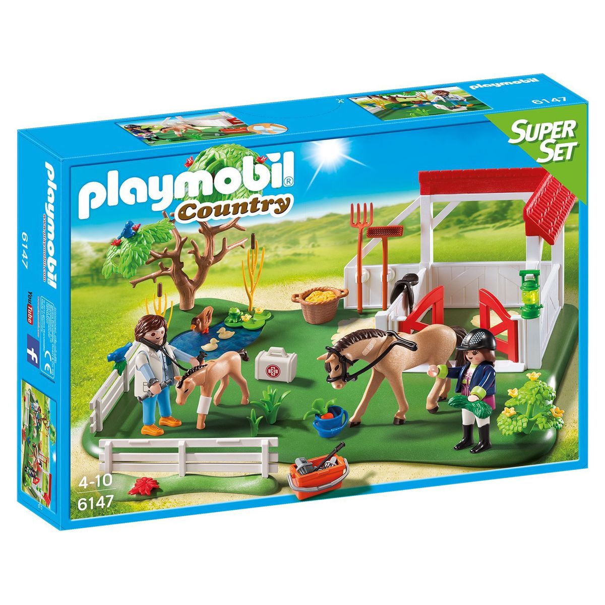 PLAYMOBIL&reg; 6147 - Country - Spielset, Koppel mit Pferdebox 