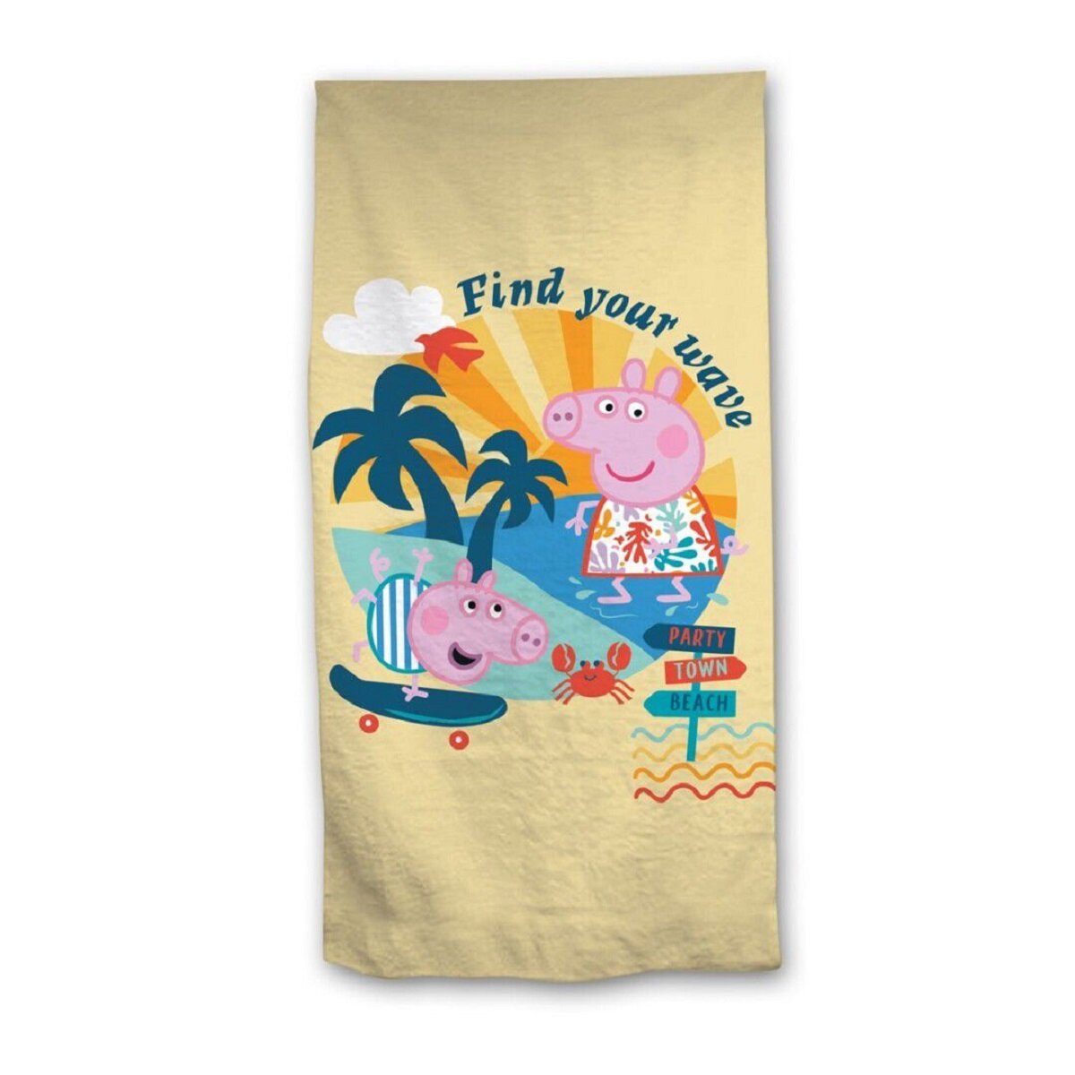 Peppa Pig Strandtuch Ideal f&uuml;r Strand und Pool, 70x140 cm - Bild 1