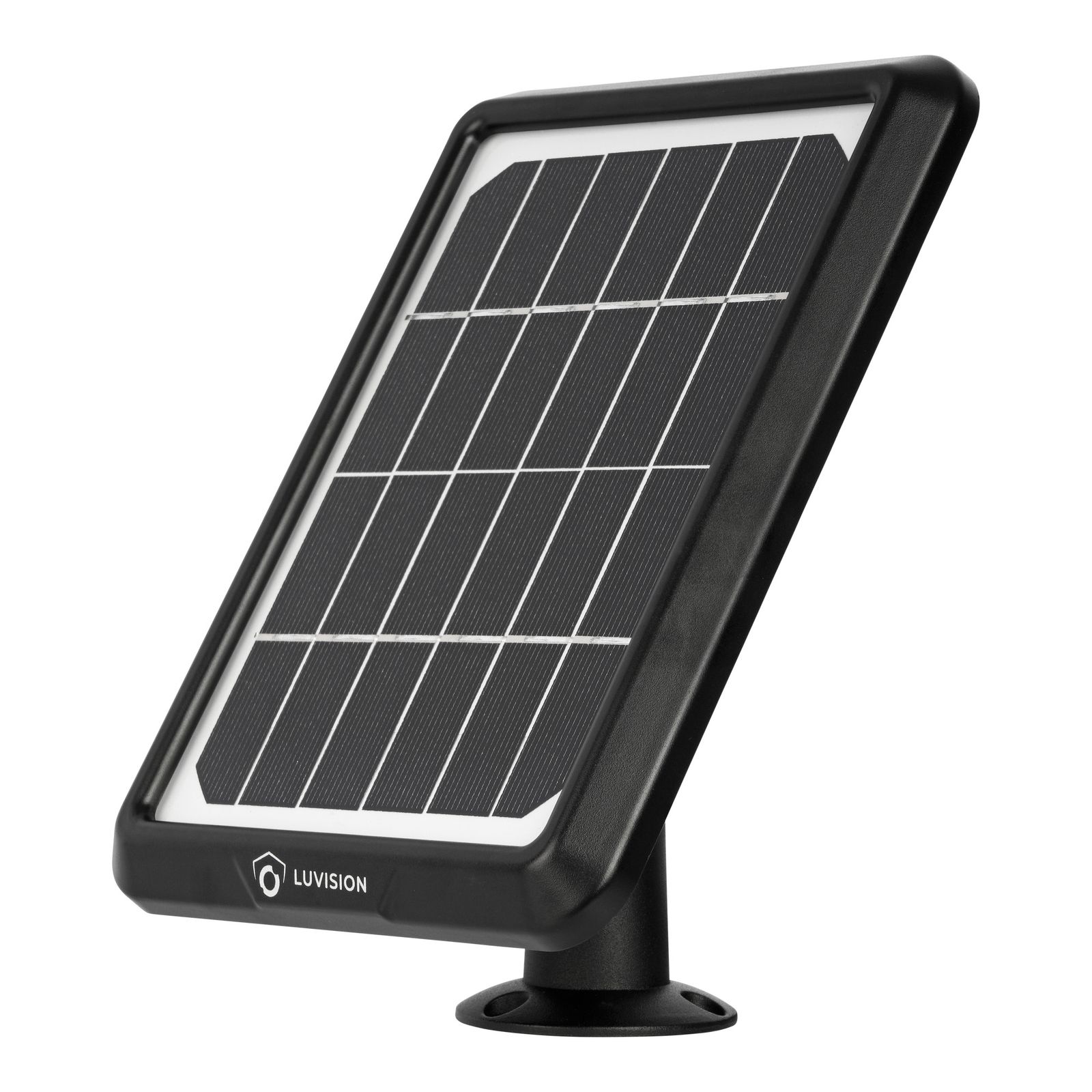 LUVISION Solarpanel Solarkollektor f&uuml;r Akku &Uuml;berwachungskamera schwarz 