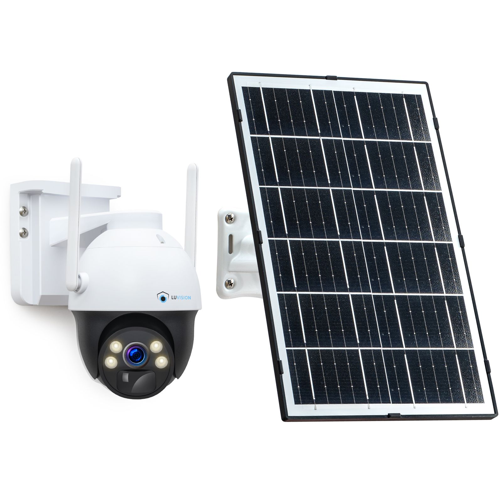 LUVISION 4G / LTE PTZ Solar &Uuml;berwachungskamera 4MP mit SIM Karte 2-Wege Audio, KI Bewegungsverfolgung farbige Nachtsicht 