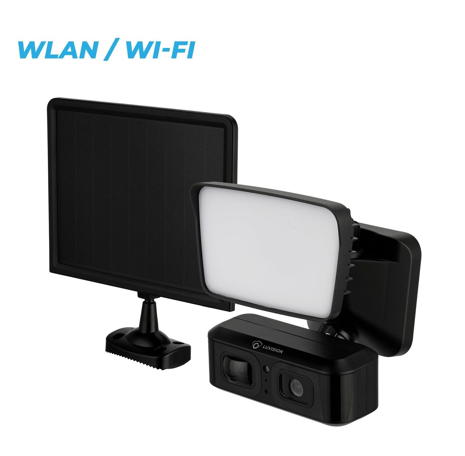 LUVISION WLAN LED Flutlicht Solarleuchte &Uuml;berwachungskamera Lampe mit Bewegungsmelder 